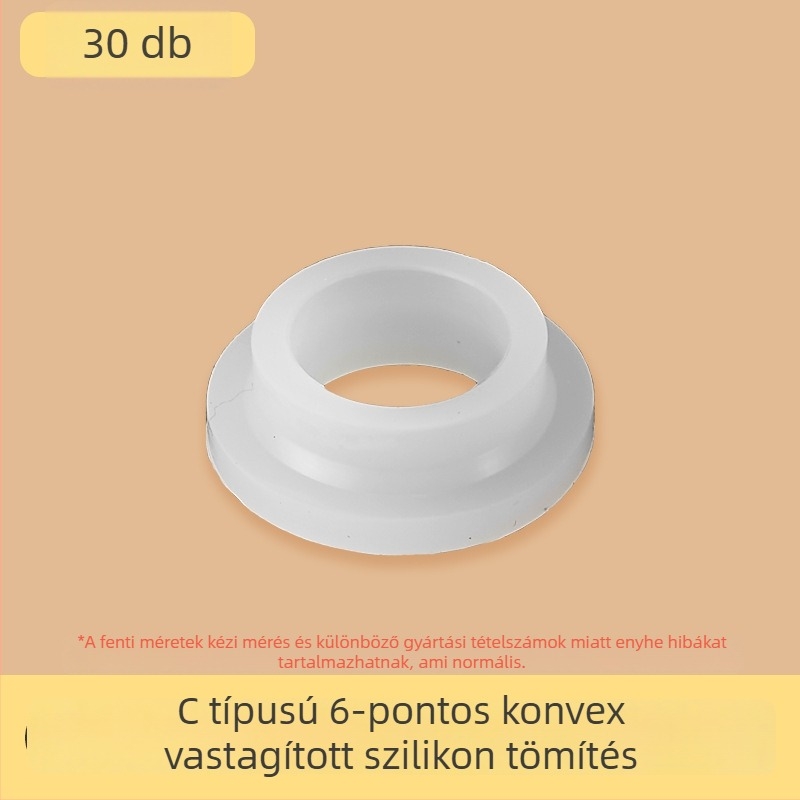 Zuhanykeverő tömítőgumi készlet, 6 darab, gumi, hideg- és meleg vízhez, modern minimalista stílus