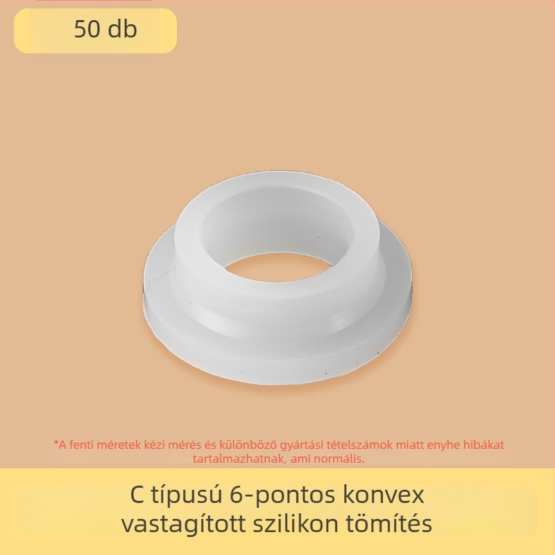 Zuhanykeverő tömítőgumi készlet, 6 darab, gumi, hideg- és meleg vízhez, modern minimalista stílus