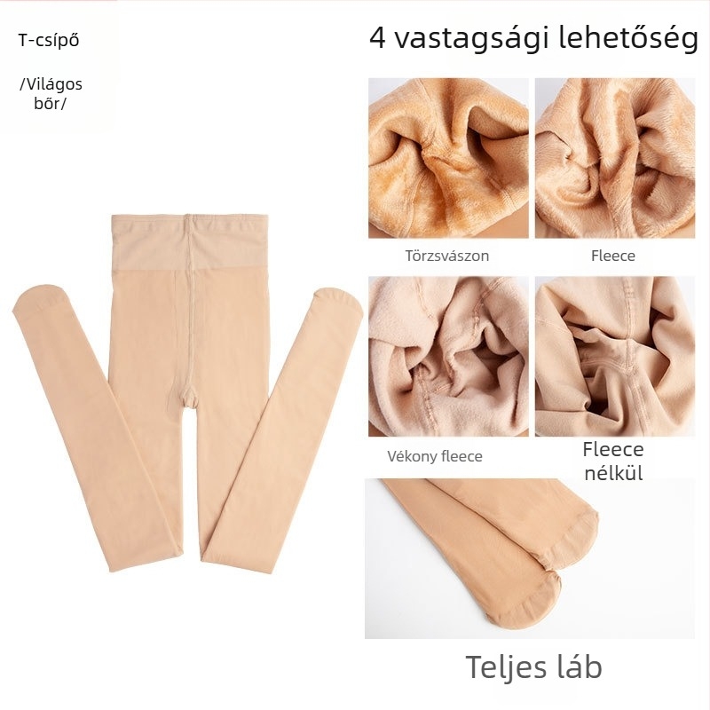 Nylon harisnya, egységes minta, bikini kivágás, vastagított, szexi stílus