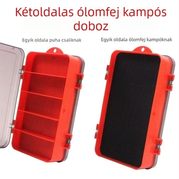 Kettős oldalú csalihorgász doboz, hordozható vízálló tároló a horgászati kellékekhez