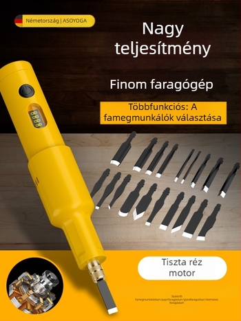 Elektromos faragógép készlet, kis kézi lítiumakkumulátoros faragóeszköz fafeldolgozásra, Bonsai gyökérfaragás és polírozás