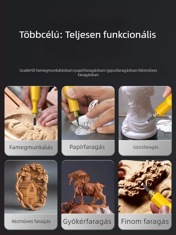 Elektromos faragógép készlet, kis kézi lítiumakkumulátoros faragóeszköz fafeldolgozásra, Bonsai gyökérfaragás és polírozás