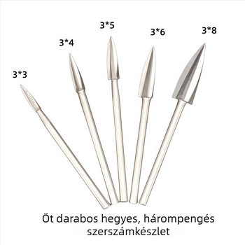 5 részes faipari faragókészlet bútorokhoz és gyökérfa faragásához, csiszoláshoz és polírozáshoz, elektromos maró- és fúrófejek