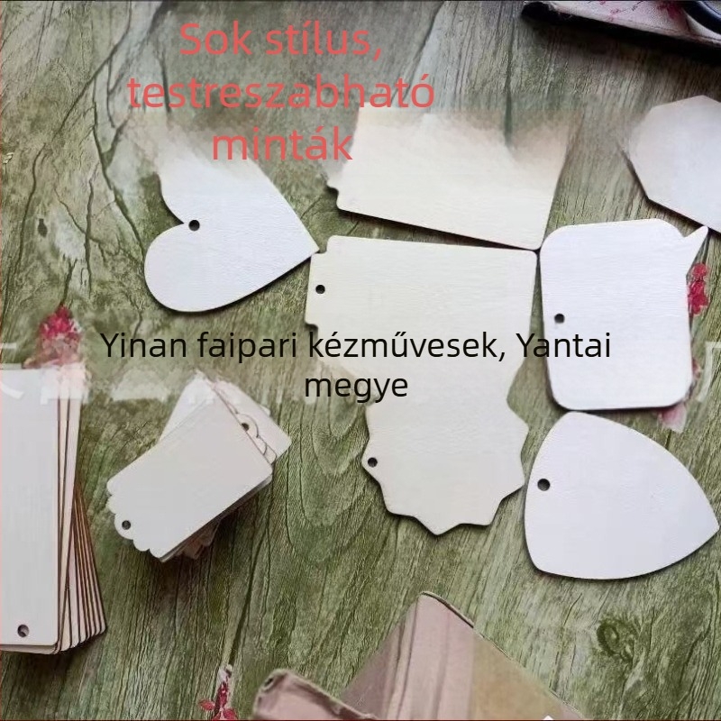 Kör- és négyzet alakú fadarabok, kézzel készített, különböző formák, modern stílus, természetes fa dekorációk