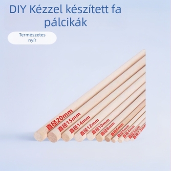 Bükkfa rudak, kör formájú, természetes szín, DIY kézműves projektek