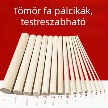 Bükkfa rudak, kör formájú, természetes szín, DIY kézműves projektek