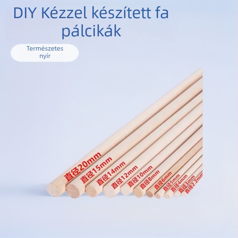 Bükkfa rudak, kör formájú, természetes szín, DIY kézműves projektek