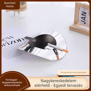 Rozsdamentes acél asztali hamutál – modern dekoráció