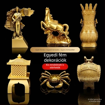 Személyre szabott fém kabalafigura, gyanta karikatúra figura, 3D modell ajándék