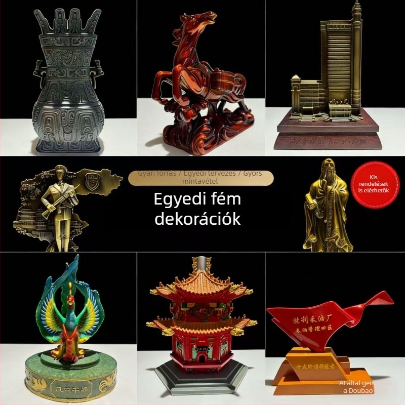 Személyre szabott fém kabalafigura, gyanta karikatúra figura, 3D modell ajándék