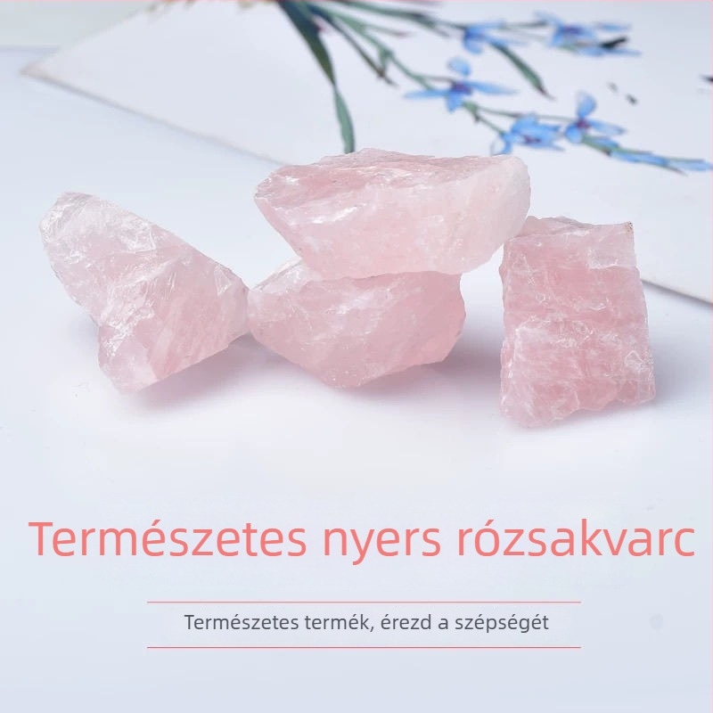 Természetes rózsaszín kvarc nyers kő, vágás nélkül, élek nélküli difúzor kő aromaterápiához, dekoratív kiegészítők
