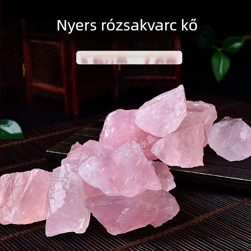 Természetes rózsaszín kvarc durva kő – aromaterápiás diffúzor-kő, kristály dekoratív kő