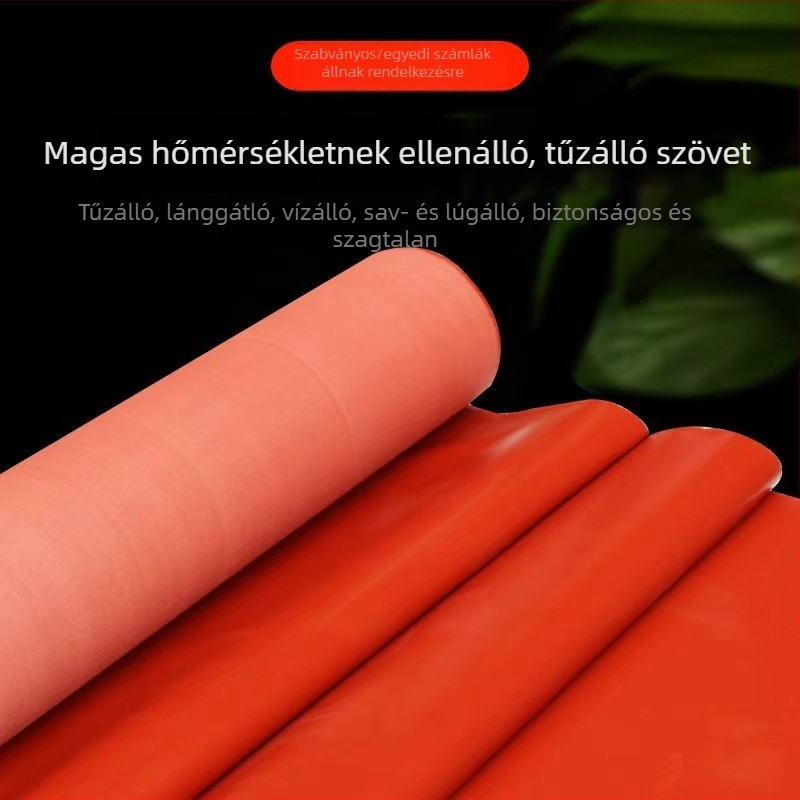 Üvegszálas tűzálló szövet korrózióálló bevonattal, berendezések fedésére és esőálló ponyvára