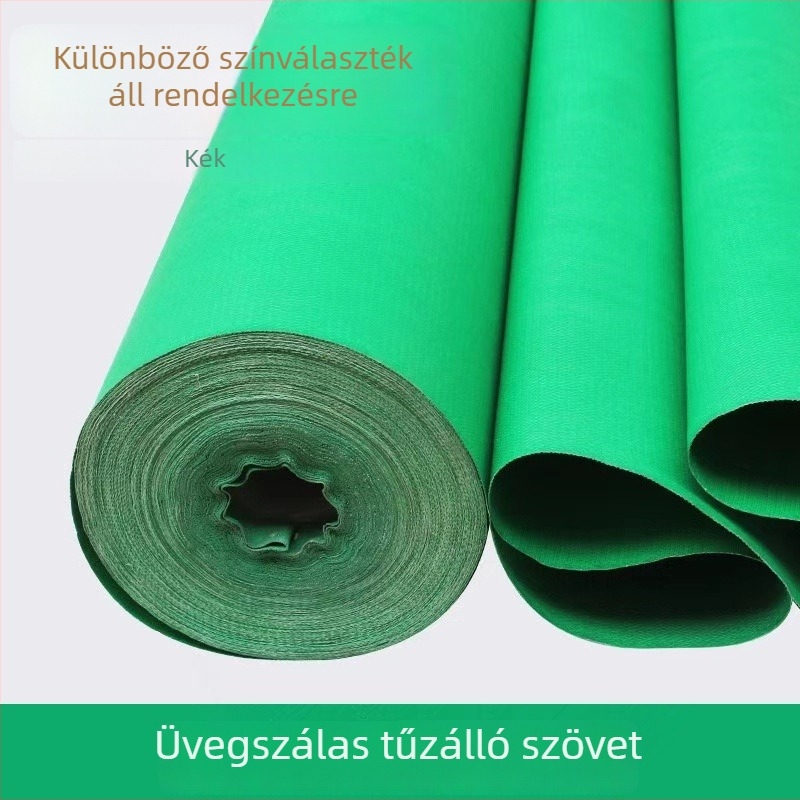 Üvegszálas tűzálló szövet korrózióálló bevonattal, berendezések fedésére és esőálló ponyvára