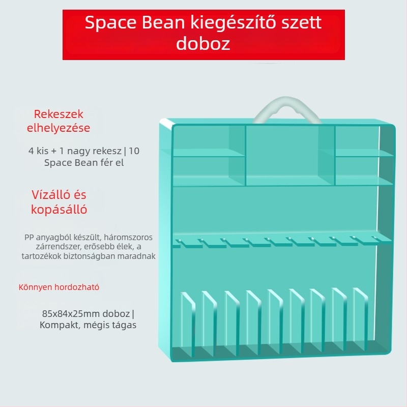 Space Beans horgász kiegészítő készlet – hordozható tároló doboz, nyomásálló, kopásálló, vízálló, PP anyag