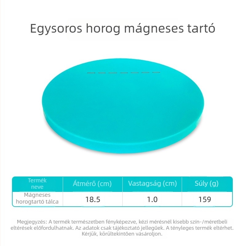 Mágneses etetőtálca függőleges horoggal, egyrétegű vékony korong dizájn a horgászdobozhoz és csalihoz