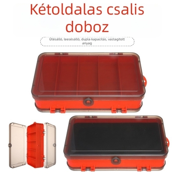 Kétoldalas műcsali-tároló doboz horgászathoz — Minnow típusú puha csalik és ólomsúlyos horogok tárolására