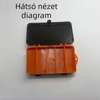 Kétoldalas műcsali-tároló doboz horgászathoz — Minnow típusú puha csalik és ólomsúlyos horogok tárolására