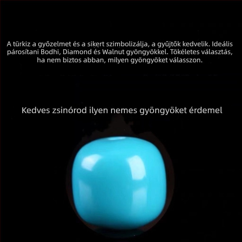 Természetes türkiz gyöngyök, régi stílusú hordó alakú gyöngyökkel, csillag- és hold alakú távtartókkal, szabad gyöngyök