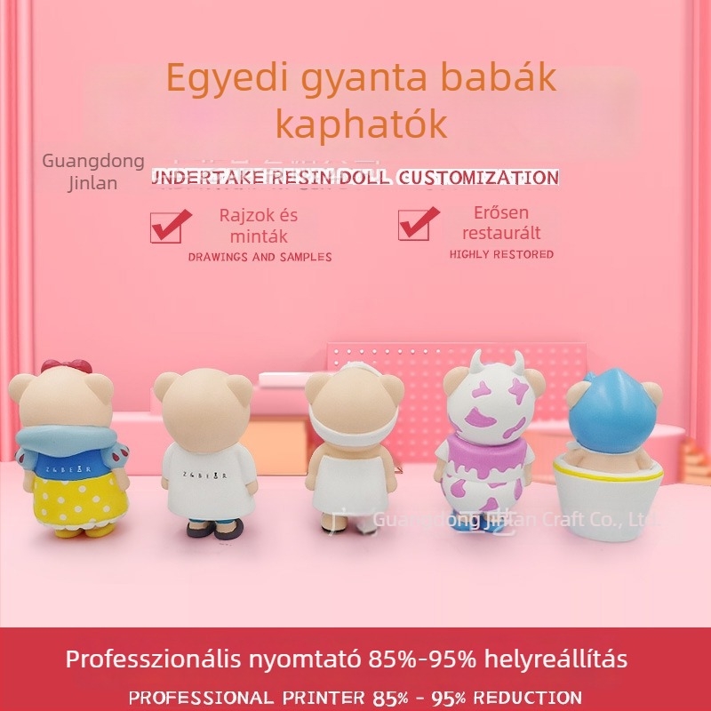 Egyedi kabala figura gyantából, anime-stílusú gyűjteményfigurák, egyedi állatgyanta figurák