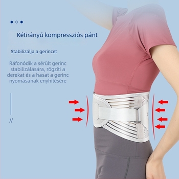 Derék tartóöv dupla nyomású acéllemezekkel, lélegző derékszorító a lumbális terület stabilizálásához, a porckorong gyógyulásának és a derék formázásának támogatására