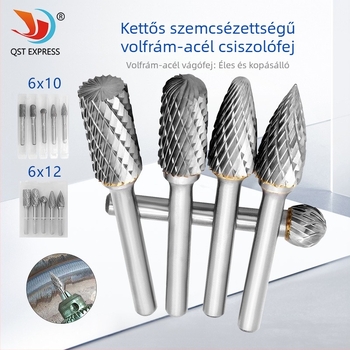 6x10/6x12 Wolfram-karbid forgó reszelőfej faipari faragáshoz és csiszoláshoz