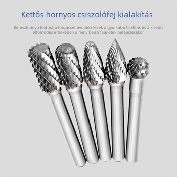 6x10/6x12 Wolfram-karbid forgó reszelőfej faipari faragáshoz és csiszoláshoz