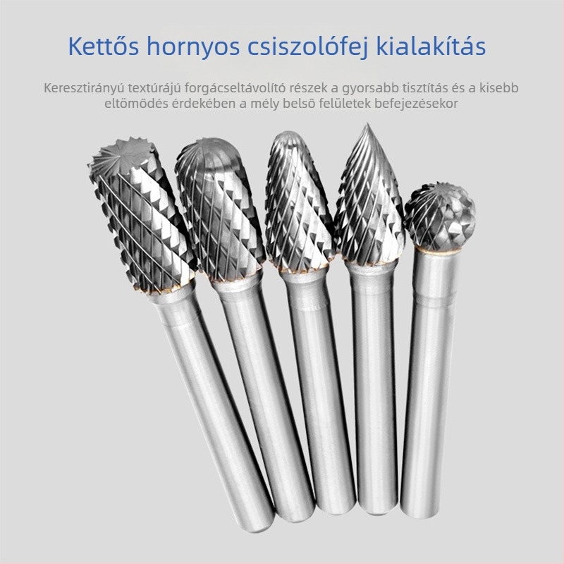 6x10/6x12 Wolfram-karbid forgó reszelőfej faipari faragáshoz és csiszoláshoz