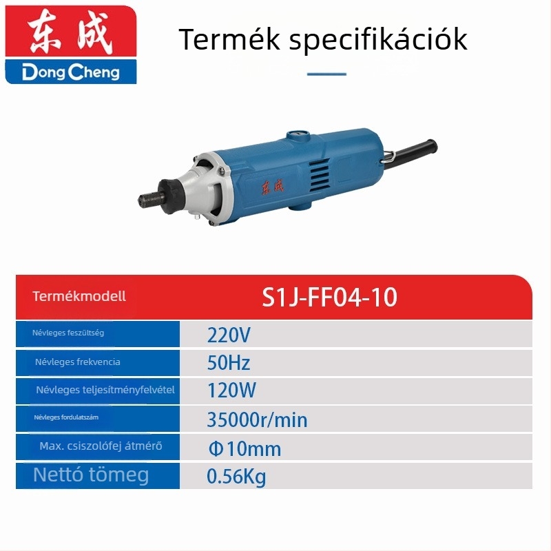 Dongcheng S1J-FF04-10 Elektromos csiszolófej egyenes csiszolóhoz, belső csiszoláshoz, root carving és polírozáshoz