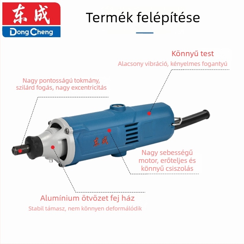 Dongcheng S1J-FF04-10 Elektromos csiszolófej egyenes csiszolóhoz, belső csiszoláshoz, root carving és polírozáshoz