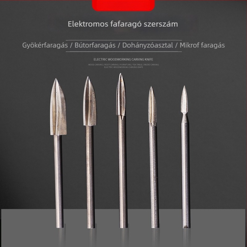 Gyors elektromos fehéracél háromélű faragókés fához – finiselés és gravírozás eszköze