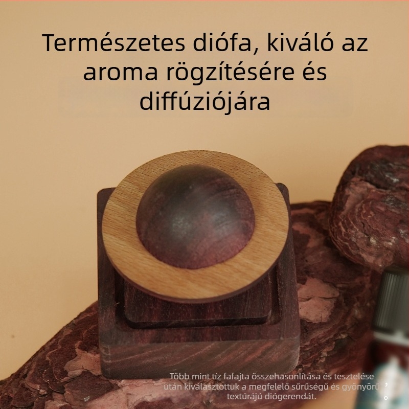 Fekete diófa bolygó illóolajos diffúzor – láng nélkül, fa autó- és otthon dekoráció, kreatív beltéri aroma diffúzor
