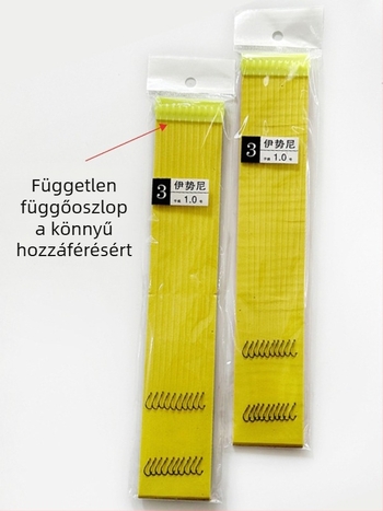 10 előre kötött dupla horog készlet, opciók bodos és bod nélkül, arany bevonattal, Iseni és Izu stílusok, méretek 1–7