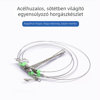 Rozsdamentes acélból készült hajó- és tengeri horgászállvány, kiegészítőkkel a csalihorgászathoz és anti-tekeredő puha acéldrót kiegyensúlyozóval