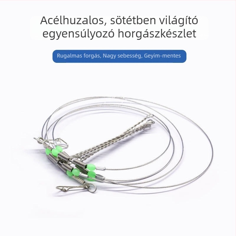 Rozsdamentes acélból készült hajó- és tengeri horgászállvány, kiegészítőkkel a csalihorgászathoz és anti-tekeredő puha acéldrót kiegyensúlyozóval