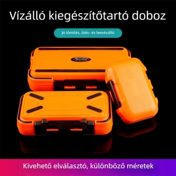 Kompakt horgász felszerelés doboz műcsalik és csalik rekeszekkel, hordozható tároló