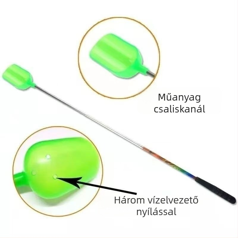 Rozsdamentes acélból készült színes háromrészes csali-kanál, teleszkópos hosszú dobáshoz, horgászfelszerelés