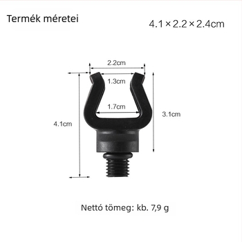 Európai stílusú horgászbot tartó ZJT-HS18, fekete gumírozott fejű tartó, tengeri bothoz való tartozék, botfül-furka kiegészítő, 3/8-os imperial menet