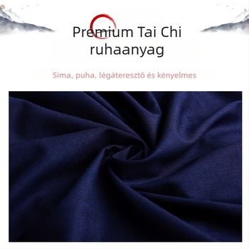 Uniszex Taijiquan edzőruha - magas minőségű pamut-len anyag, tavasz-ősz kínai stílus