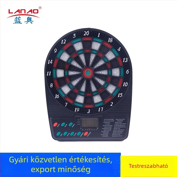 Elektronikus darts készlet automatikus pontozással, puha hegyű darts és kis méretű célponttal