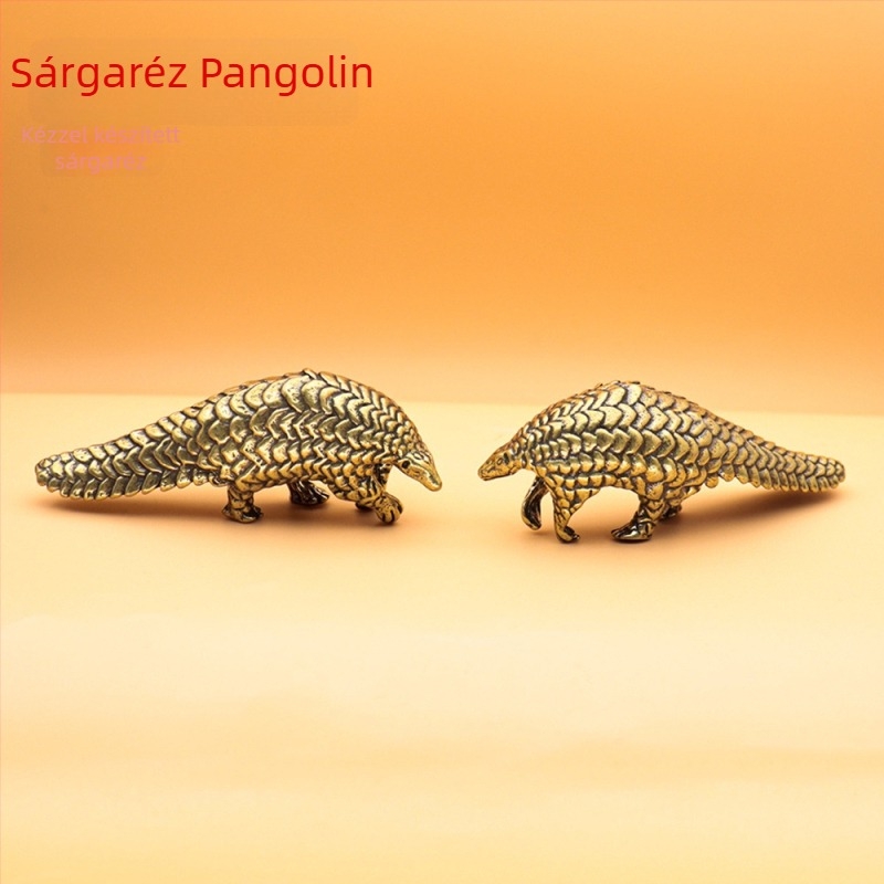 Bronz pangolin szobor, vintage stílusú otthoni dekoráció