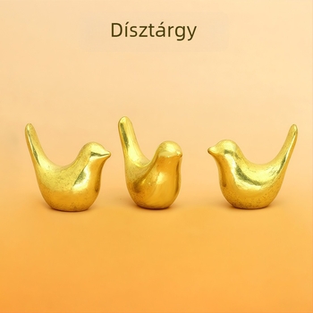 Arany színű réz dísztárgy nappali dekorációhoz