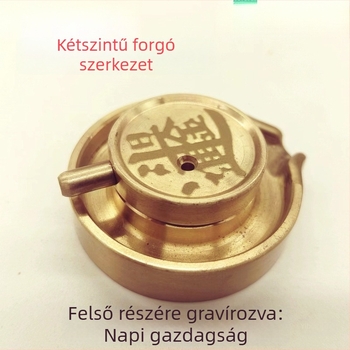 Masszív sárgaréz mini kődaráló dísztárgy – vidéki asztali dekoráció