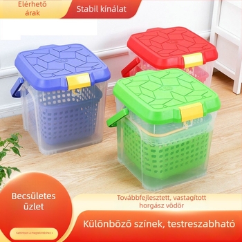 Újragondolt vízvödör vastag falú, kiváló minőségű tárolóvödör, többfunkciós autómosó vödör, műanyag vödör és horgászati felszerelés tároló doboz