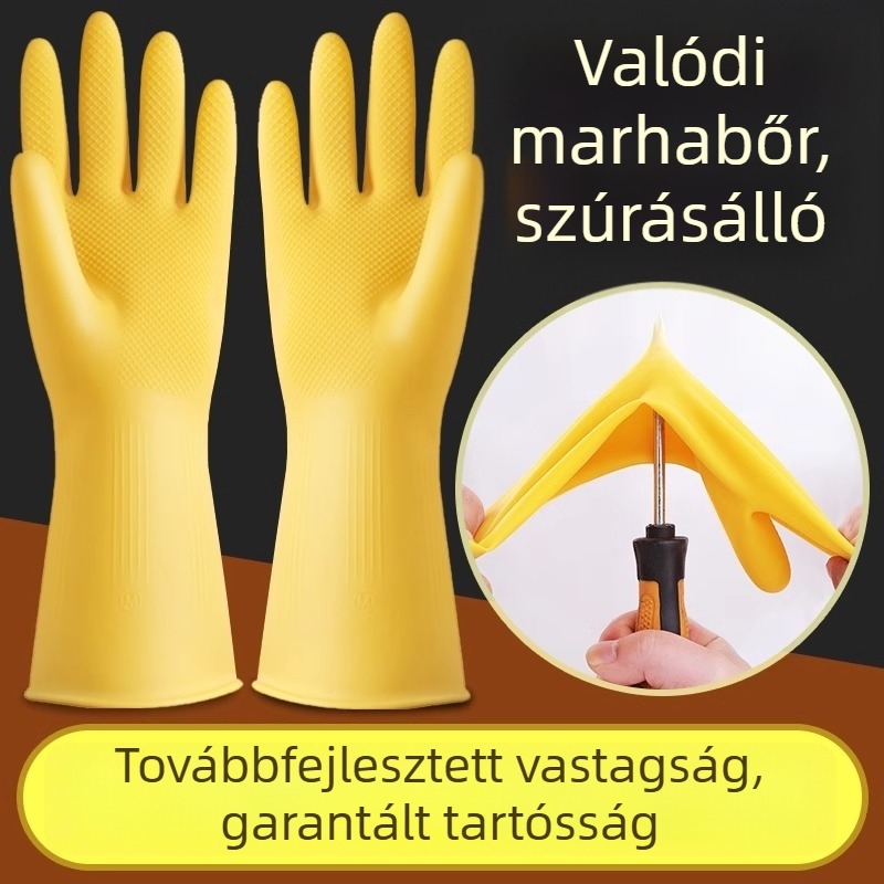 Latex- és gumikesztyűk a konyhához, mosogatáshoz, vízálló, vastagodott szilikon-gumi, tartós munkavédelmi kesztyűk