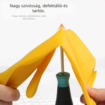 Ipari latex kesztyűk, vastagított, tartósak a tisztításhoz és higiénéhez, sav- és lúgállóak, vízállóak, csúszásmentesek háztartási feladatokra