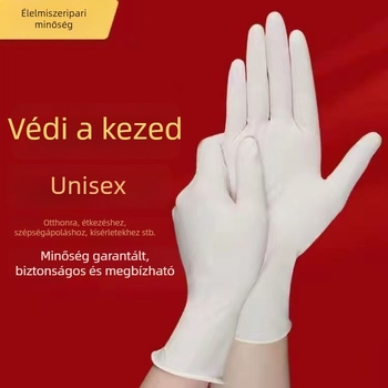 Egyszer használatos latex kesztyűk háztartási tisztításra, vízálló és kopásálló, élelmiszer-minőségű latex kesztyűk, nagykereskedelem