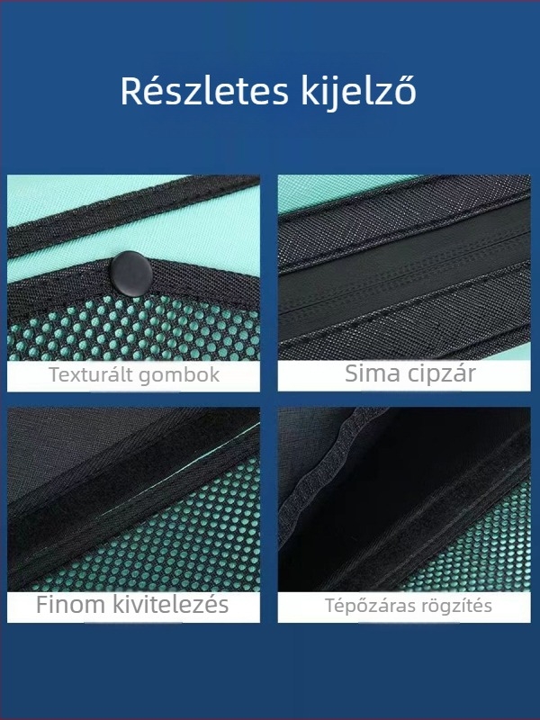Bőr ülőpárna horgászláda számára, oldalsó tárolózsebbel és több rekesszel