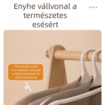 Camellia varrás nélküli ruhafogas otthoni használatra, megakadályozza a vállak kidudorodását, ideális diák kollégiumokban, ruhaszárító