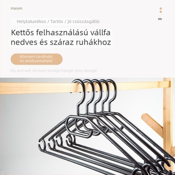 Csúszásmentes ruhakasztó nyom nélkül, háztartási használatra; öltönyök és ruhák felnőtteknek, férfiaknak, nőknek és gyerekeknek
